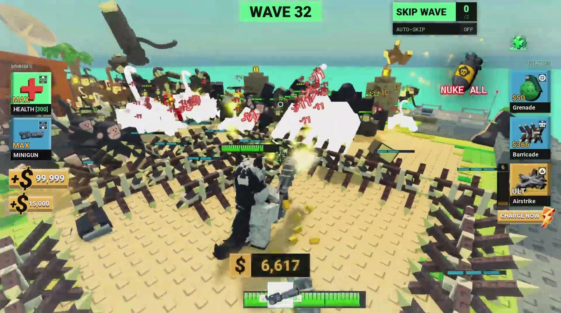 Late-wave combat before the run ends
